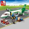 Sluban Building Block Toys Aviation Transportation Plane 383PCS Bricks B0371 Airfreighter Fit With Leading Brands Constructions - LOZ Blocks Store