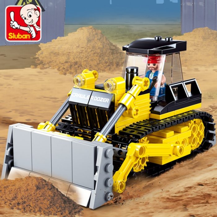 Sluban Building Block Toys City Engineering B0802 Bulldozer 231PCS Bricks Compatbile With Leading Brand Construction Kits 1 - LOZ Blocks Store