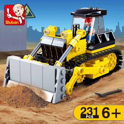 Sluban Building Block Toys City Engineering B0802 Bulldozer 231PCS Bricks Compatbile With Leading Brand Construction Kits 2 - LOZ Blocks Store