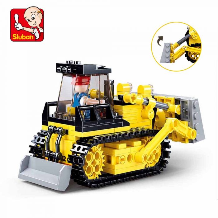 Sluban Building Block Toys City Engineering B0802 Bulldozer 231PCS Bricks Compatbile With Leading Brand Construction Kits 4 - LOZ Blocks Store