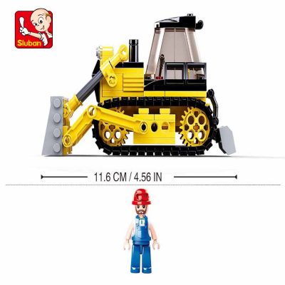 Sluban Building Block Toys City Engineering B0802 Bulldozer 231PCS Bricks Compatbile With Leading Brand Construction Kits 5 - LOZ Blocks Store