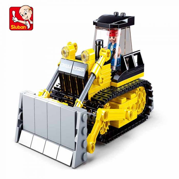 Sluban Building Block Toys City Engineering B0802 Bulldozer 231PCS Bricks Compatbile With Leading Brand Construction Kits - LOZ Blocks Store