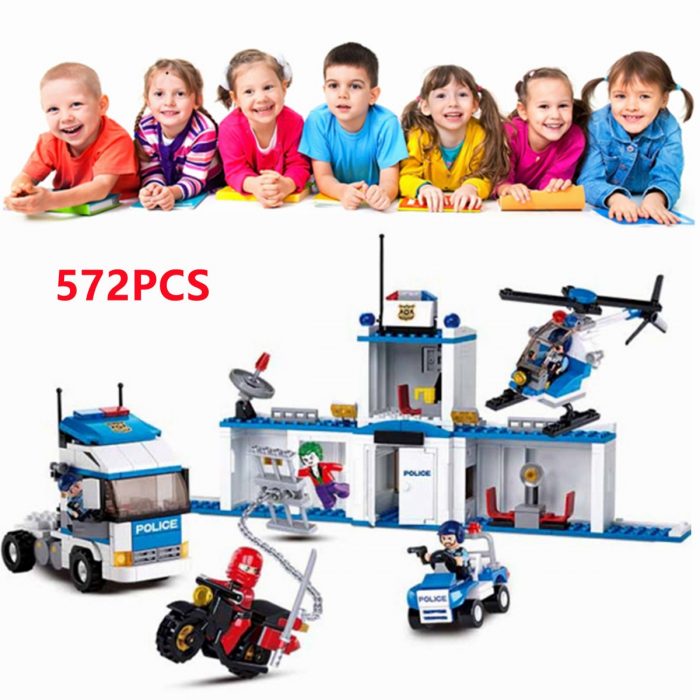 Sluban Building Block Toys City Police 572PCS Bricks B0376 Mobile Police Command Station Compatbile With Leading 1 - LOZ Blocks Store