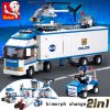 Sluban Building Block Toys City Police 572PCS Bricks B0376 Mobile Police Command Station Compatbile With Leading - LOZ Blocks Store