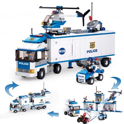 Sluban Building Block Toys City Police 572PCS Bricks B0376 Mobile Police Command Station Compatbile With Leading 3 - LOZ Blocks Store