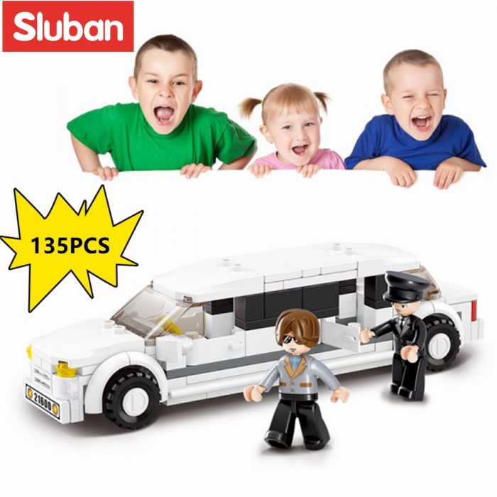 Sluban Building Block Toys City Scene B0323 Luxury Limousine 135PCS Bricks Mini Limo Compatbile With Leading 1 - LOZ Blocks Store