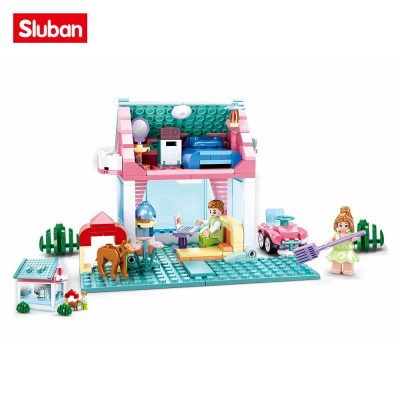 Sluban Building Block Toys Girls Dream Creator B0821 Sweetie House 244PCS Mini Cabin Bricks Compatbile With 1 - LOZ Blocks Store