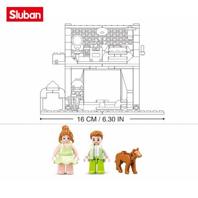 Sluban Building Block Toys Girls Dream Creator B0821 Sweetie House 244PCS Mini Cabin Bricks Compatbile With 2 - LOZ Blocks Store