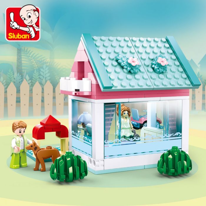 Sluban Building Block Toys Girls Dream Creator B0821 Sweetie House 244PCS Mini Cabin Bricks Compatbile With - LOZ Blocks Store