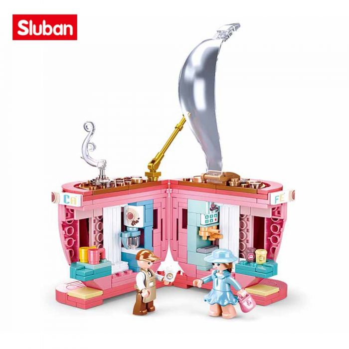 Sluban Building Block Toys Girls Dream Creator B0918 Coffee House 268PCS Mini Cabin Bricks Compatbile With 1 - LOZ Blocks Store