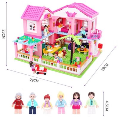 Sluban Building Block Toys Girls Dream Garden Villa 896PCS Bricks B0721 Friends Holiday Inn Compatbile With 4 - LOZ Blocks Store