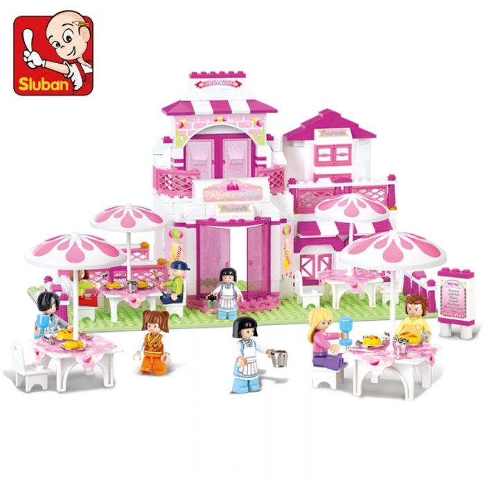 Sluban Building Block Toys Girls Dream Pink B0150 Romantic Restaurant 306PCS Bricks Compatbile With Leading Brands 1 - LOZ Blocks Store