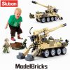 Sluban Building Block Toys Morden Military 120 Wheeled Self propelled Artillery 159PCS Bricks B0751 Army Truck - LOZ Blocks Store