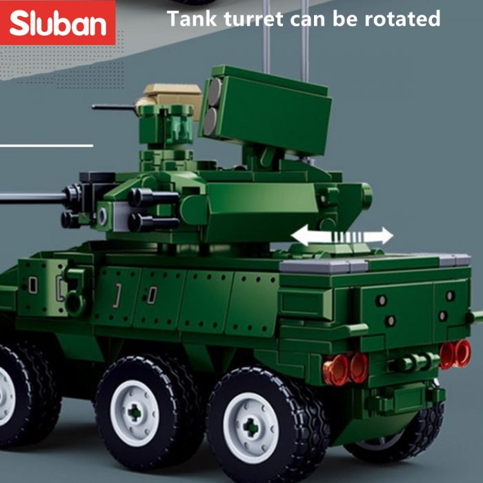 Sluban Building Block Toys Morden Military EBRC Infa Ntry Combat Vehicle 382PCS Bricks B0753 Army Truck 2 - LOZ Blocks Store