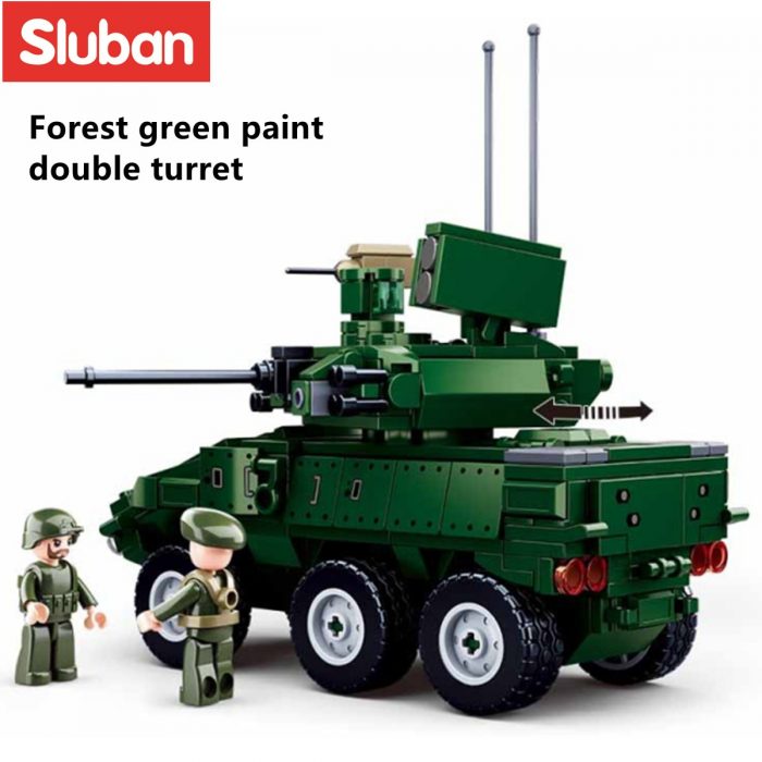 Sluban Building Block Toys Morden Military EBRC Infa Ntry Combat Vehicle 382PCS Bricks B0753 Army Truck 3 - LOZ Blocks Store