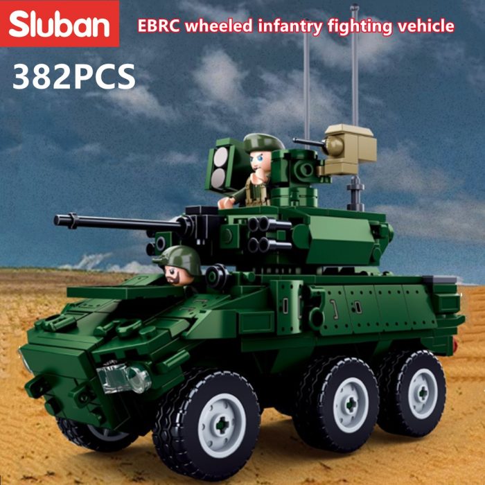 Sluban Building Block Toys Morden Military EBRC Infa Ntry Combat Vehicle 382PCS Bricks B0753 Army Truck - LOZ Blocks Store