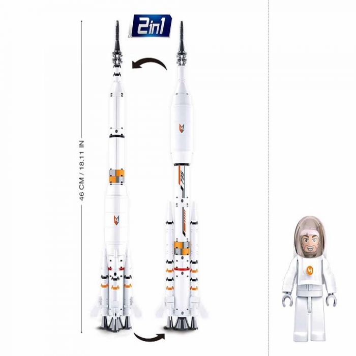 Sluban Building Block Toys Saturn Long March Rocket 167PCS Model Bricks B0735 Compatbile With Leading Brands 1 - LOZ Blocks Store