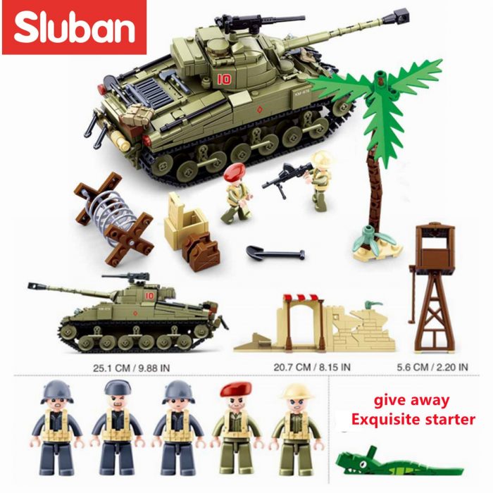 Sluban Building Block Toys WW B0713 The Battle of Ei Alamein 790PCS Bricks Army Tanks Military 1 - LOZ Blocks Store