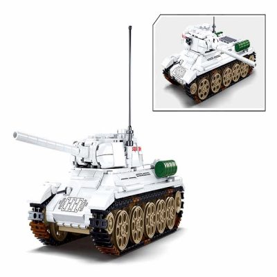 Sluban Building Block Toys World War 2 B0978 T 34 85 Medium Tank 518PCS Bricks Compatbile 1 - LOZ Blocks Store