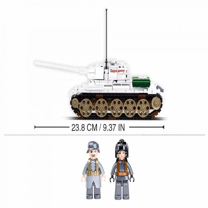 Sluban Building Block Toys World War 2 B0978 T 34 85 Medium Tank 518PCS Bricks Compatbile 2 - LOZ Blocks Store