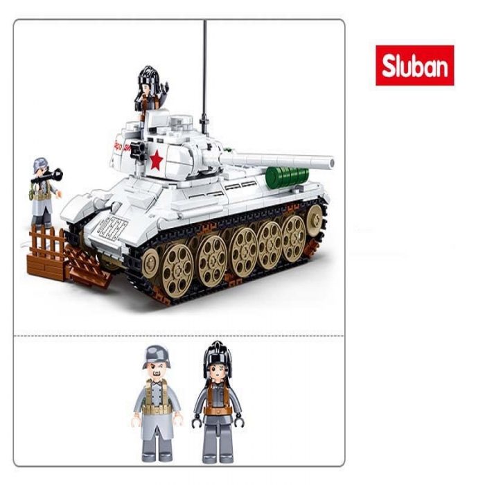 Sluban Building Block Toys World War 2 B0978 T 34 85 Medium Tank 518PCS Bricks Compatbile 4 - LOZ Blocks Store