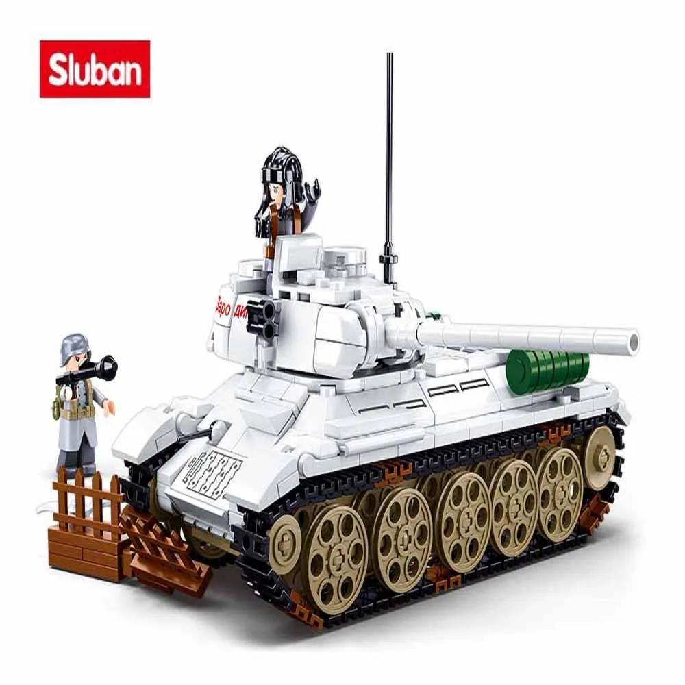 Sluban Building Block Toys World War 2 B0978 T 34 85 Medium Tank 518PCS Bricks Compatbile - LOZ Blocks Store