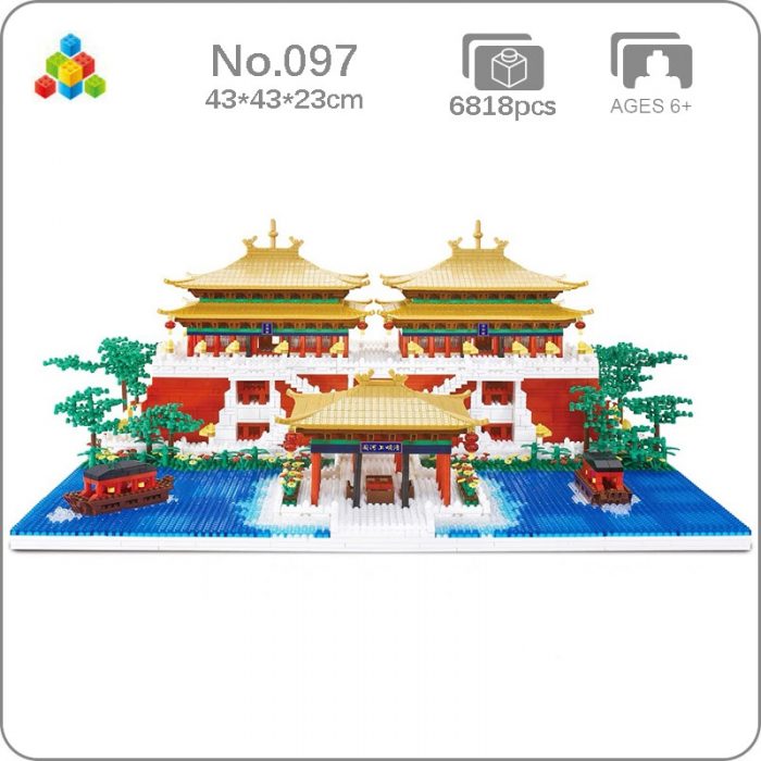 YZ 097 World Architecture Ancient Palace Pavilion River Ship 3D Mini Diamond Blocks Bricks Building Toy - LOZ Blocks Store