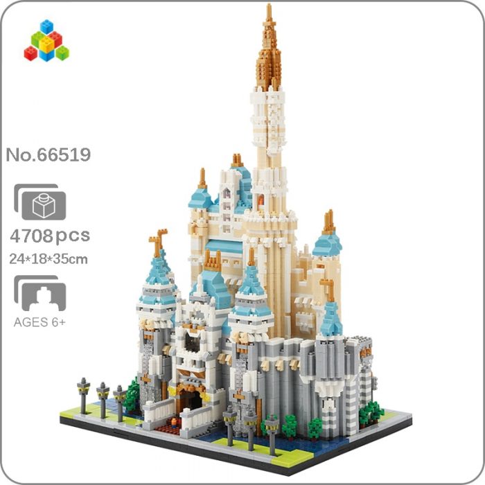 YZ 66519 World Architecture Amusement Park Castle Garden Tower Mini Diamond Blocks Bricks Building Toy For - LOZ Blocks Store