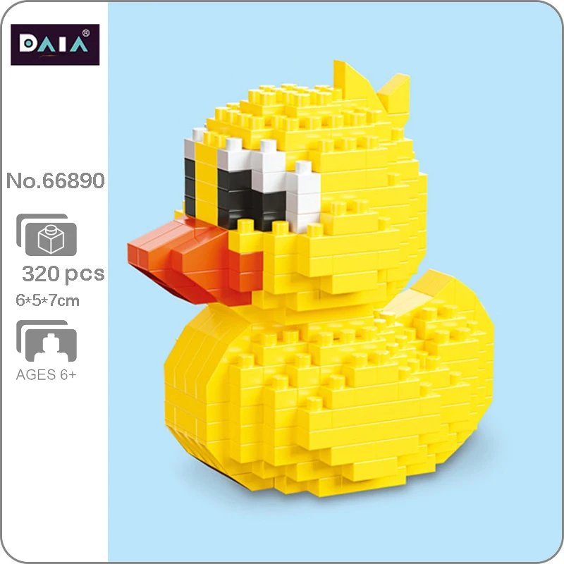 DAIA 66890 Animal Paradise World Yellow Duck Bird Pet 3D Model DIY Mini Diamond Blocks Bricks - LOZ Blocks Store