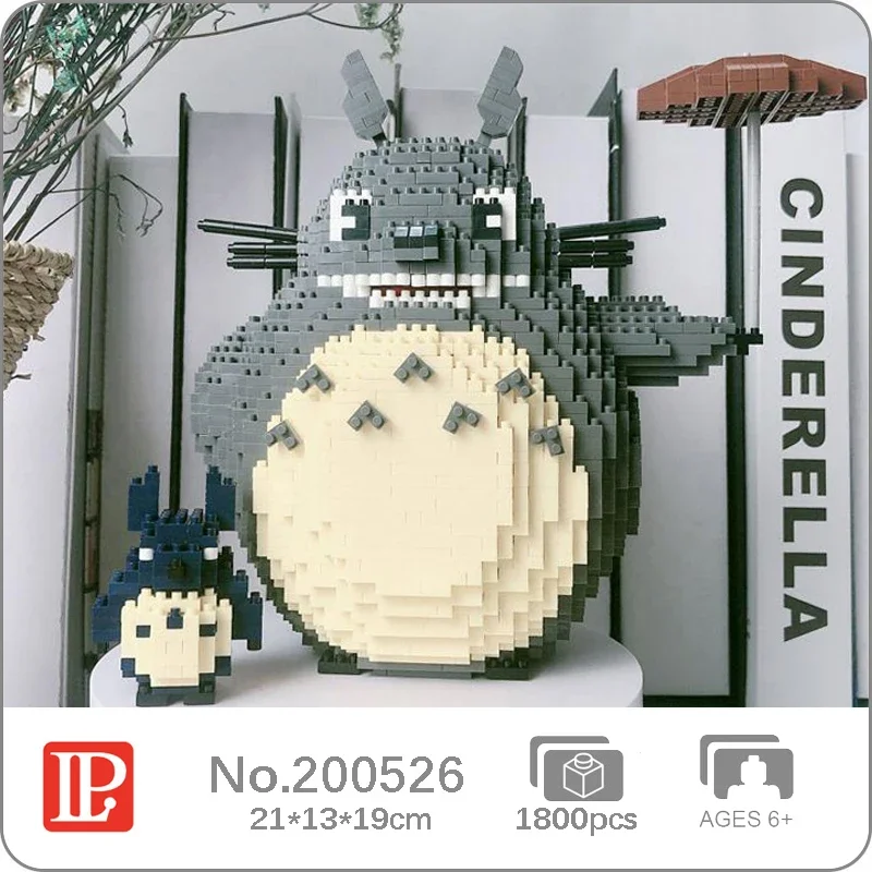 LP 200526 Anime My Neighbor Totoro Cat Baby Umbrella Pet Animal Doll Mini Diamond Blocks Bricks - LOZ Blocks Store