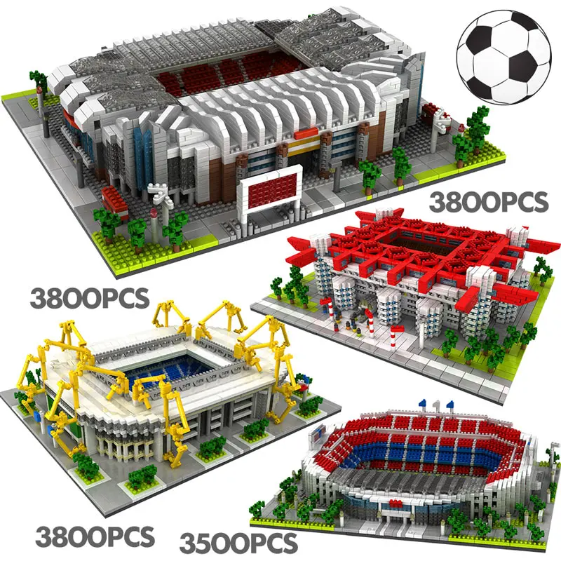 Mini Famous Architecture Football Field Building Blocks Soccer Camp Nou Signal Lduna Park Model bricks Toys - LOZ Blocks Store
